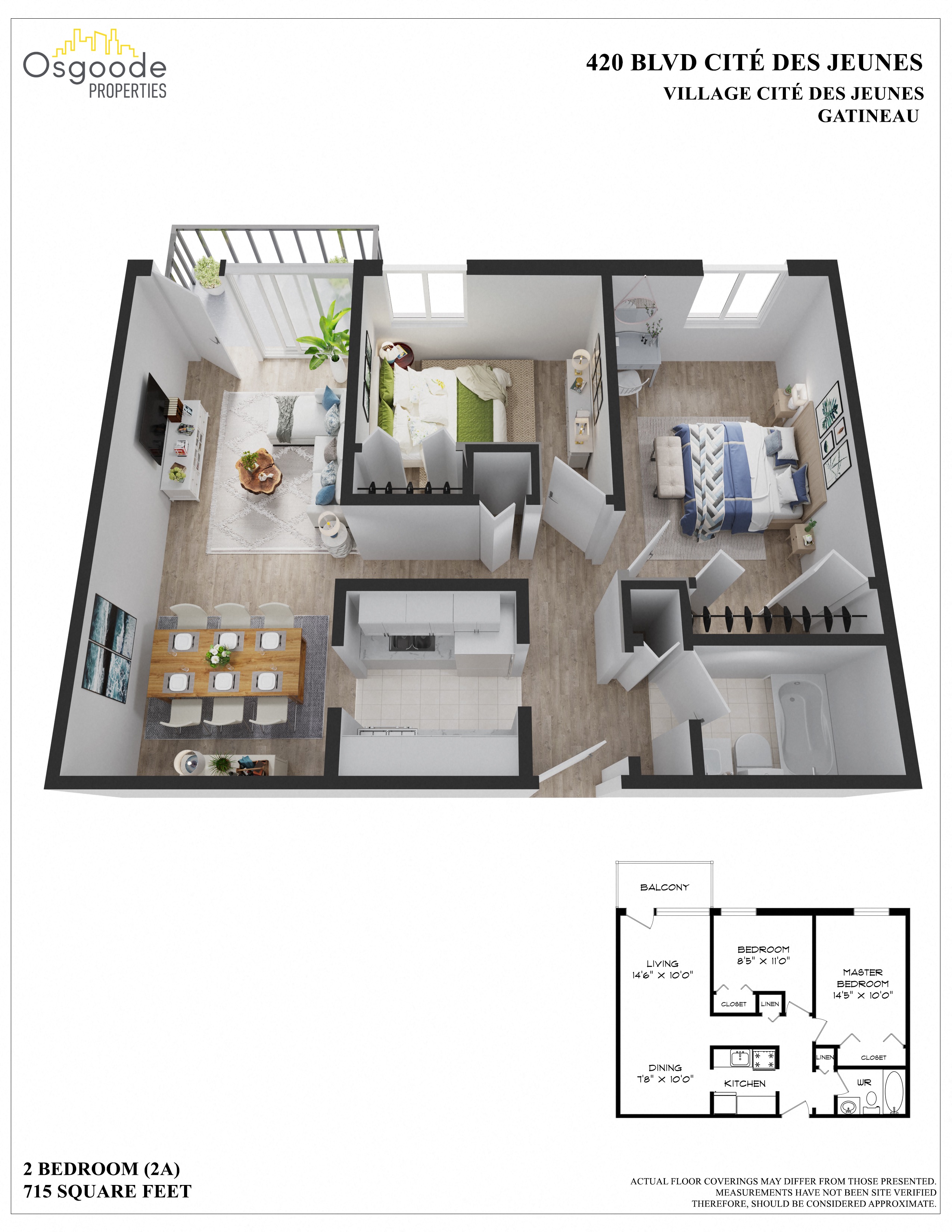 Appartement 2 Chambres a louer à Gatineau-Hull a Village Cite Des Jeunes - Plan 01 - PagesDesLocataires – L403863