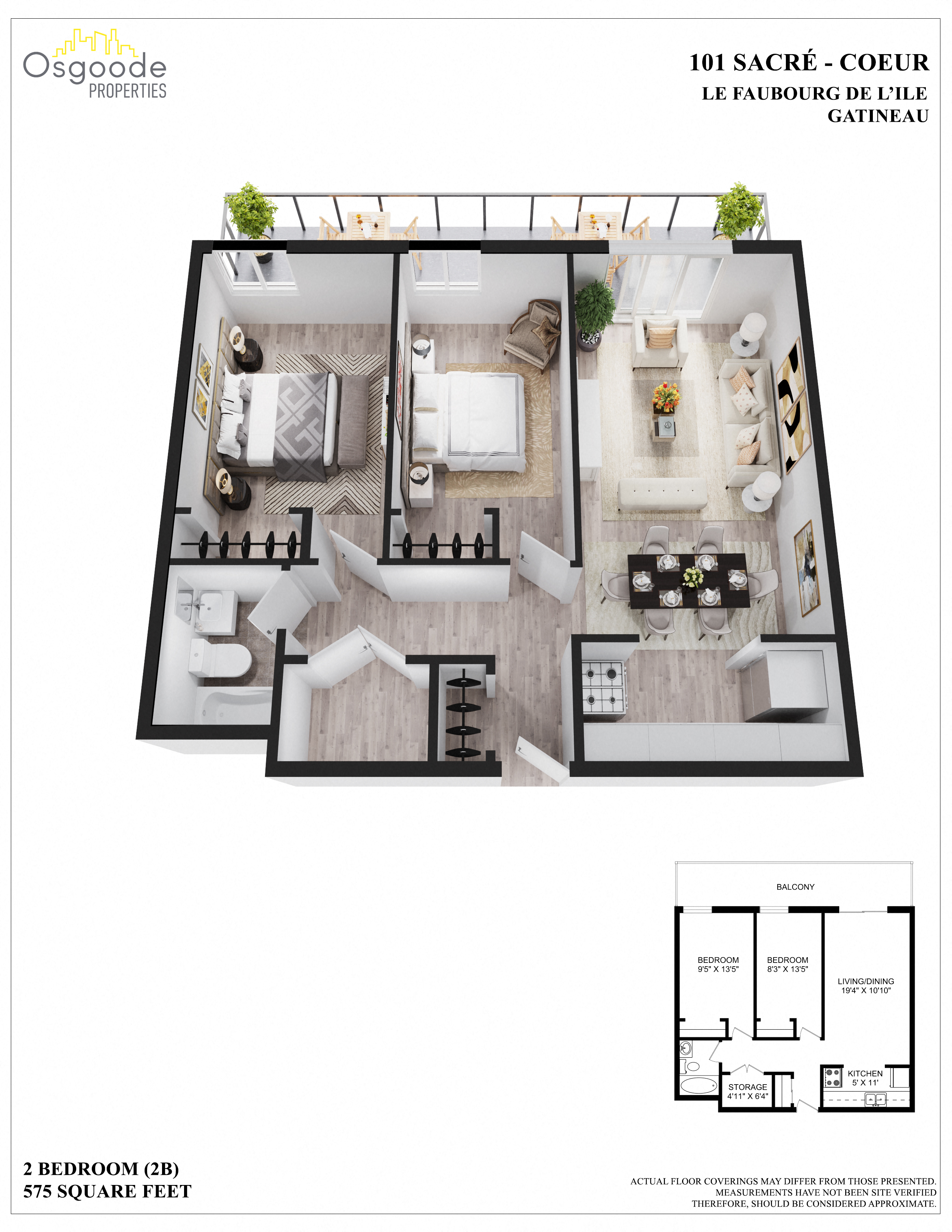 Appartement 2 Chambres a louer à Gatineau-Hull a Faubourg De lIle - Plan 01 - PagesDesLocataires – L401980