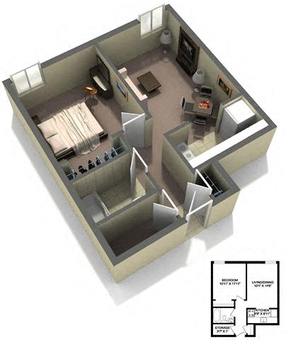 Appartement 1 Chambre a louer à Gatineau-Hull a Faubourg De lIle - Plan 01 - PagesDesLocataires – L402260