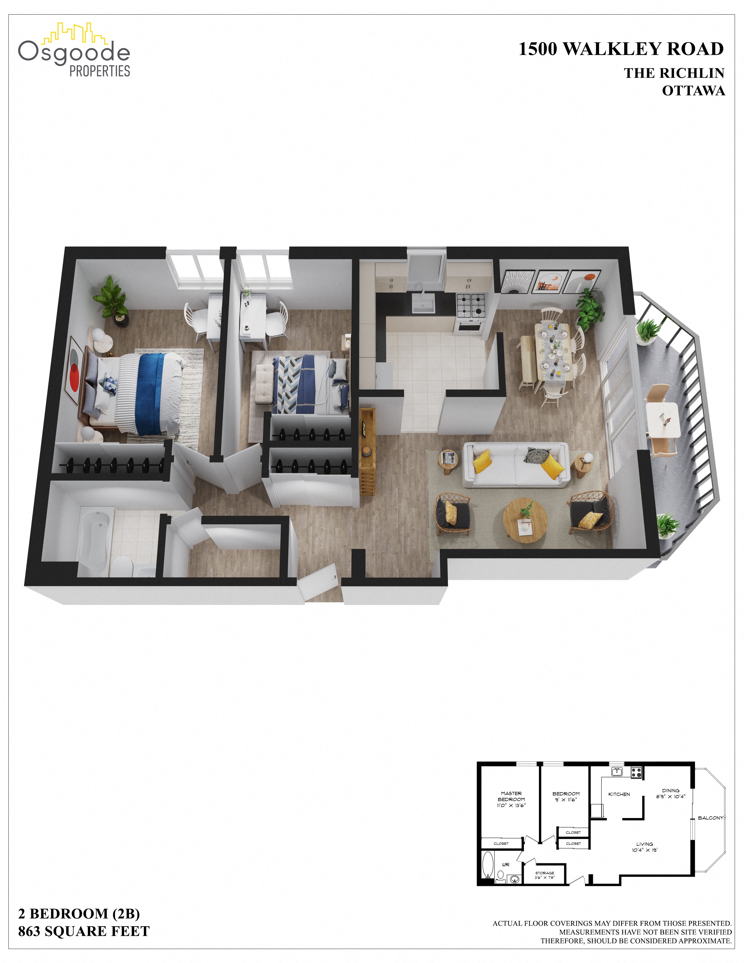 Appartement 2 Chambres a louer à Ottawa a Richlin - Plan 01 - PagesDesLocataires – L402297