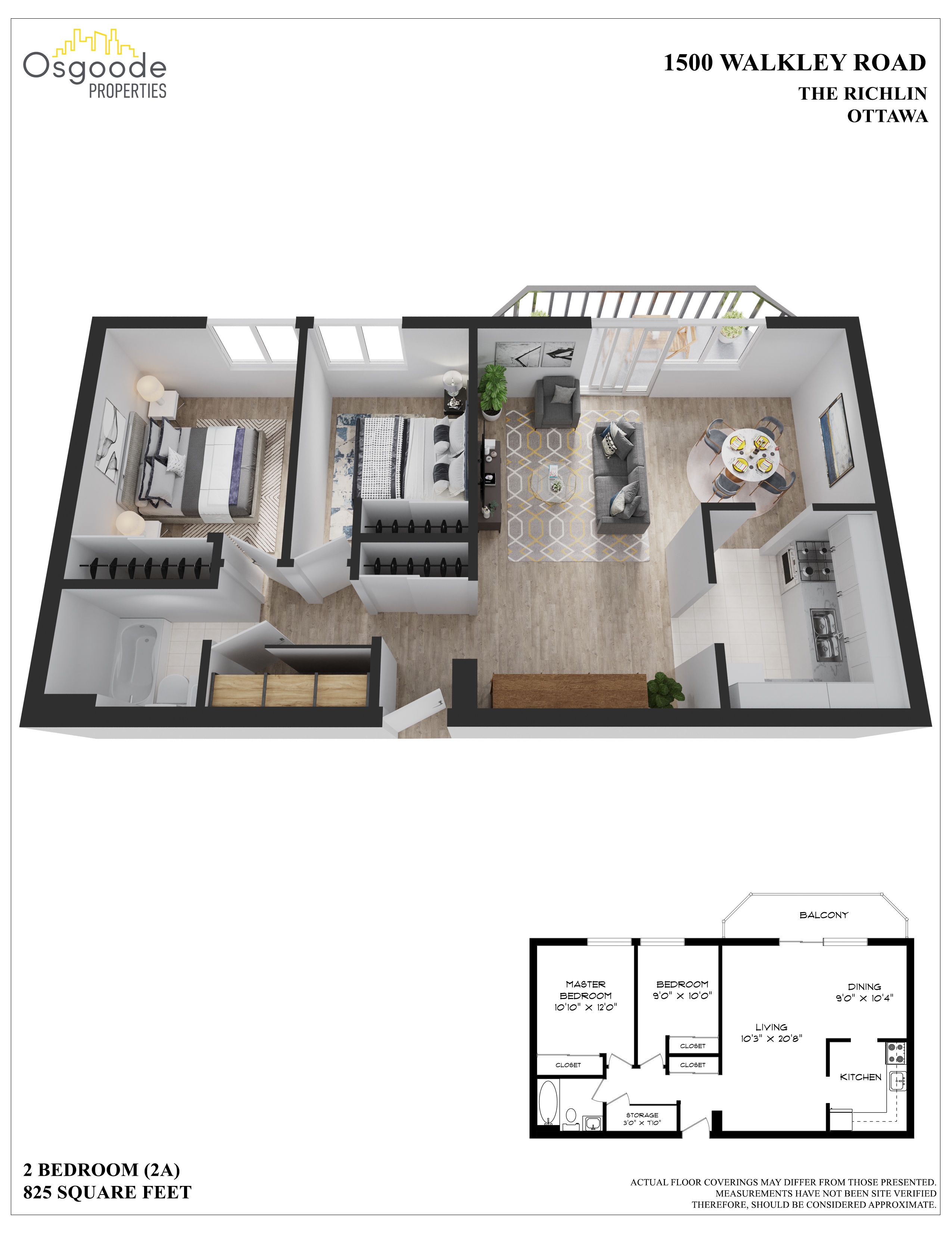 Appartement 2 Chambres a louer à Ottawa a Richlin - Plan 01 - PagesDesLocataires – L402002