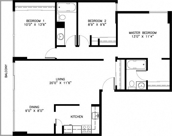Appartement 3 Chambres a louer à Ottawa a Kingsview - Plan 01 - PagesDesLocataires – L406216
