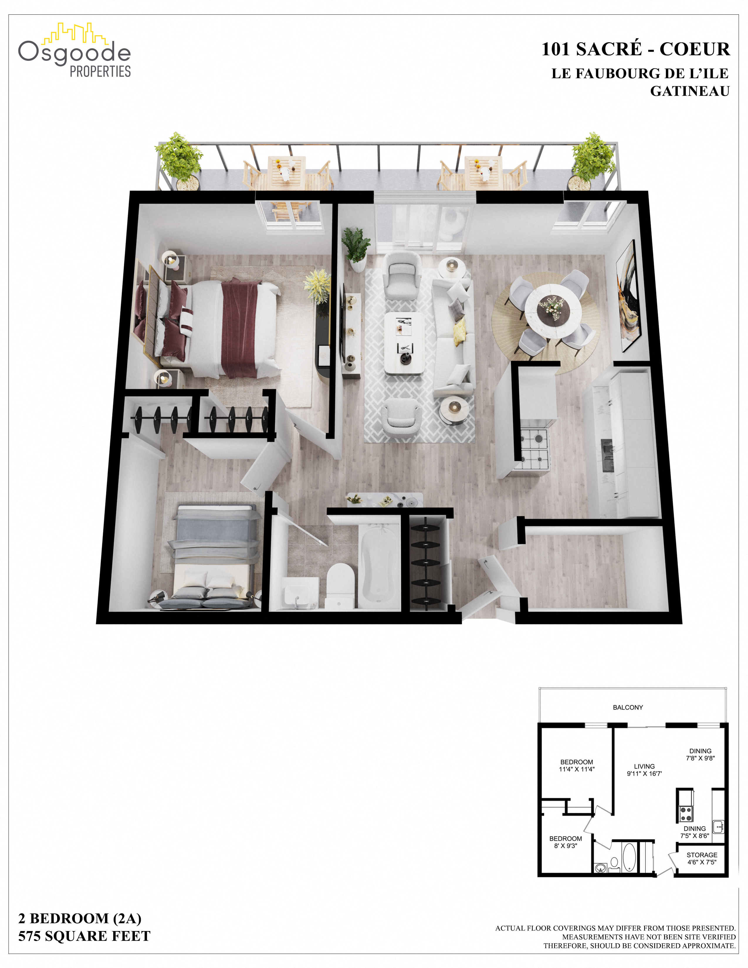 Appartement 2 Chambres a louer à Gatineau-Hull a Faubourg De lIle - Plan 01 - PagesDesLocataires – L402249