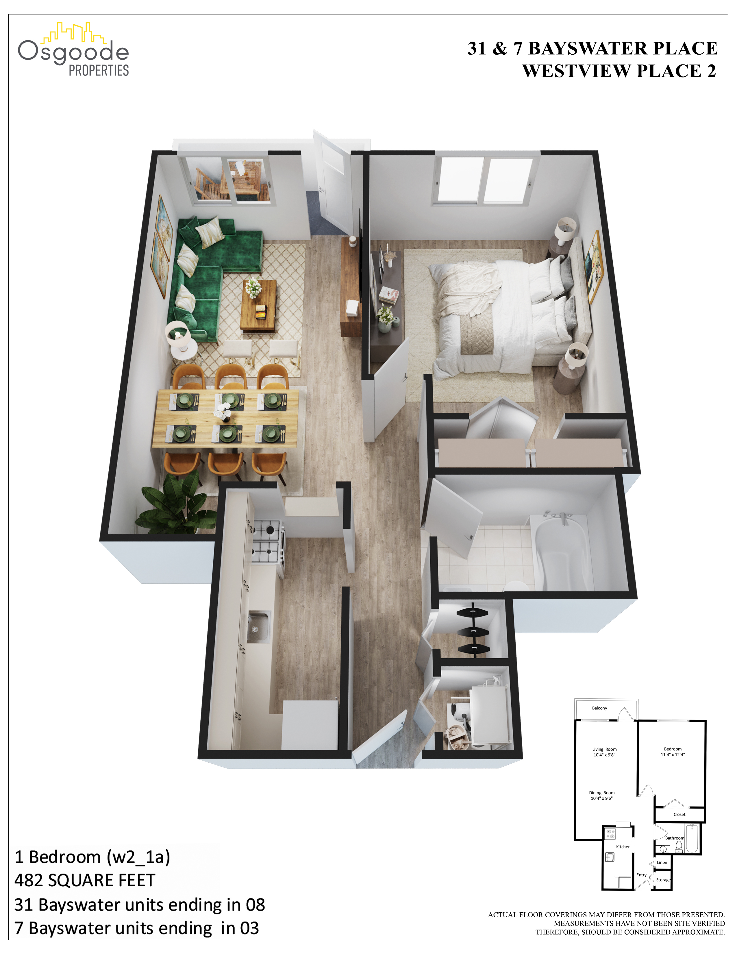 Appartement 1 Chambre a louer à Kingston a Westview Place - Plan 01 - PagesDesLocataires – L401984